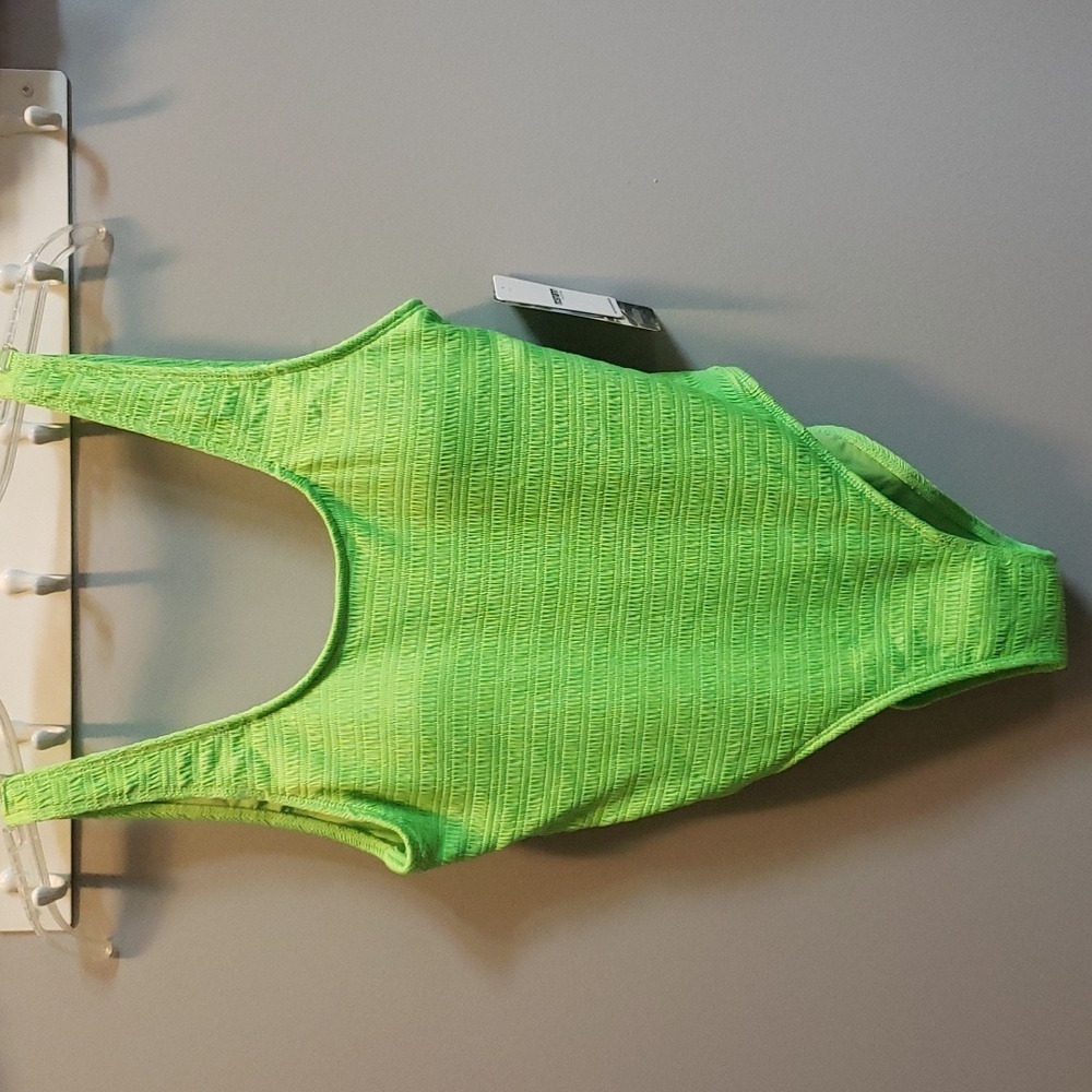Mosmann Australia Lime Green Textured One Piece Bathing Suit